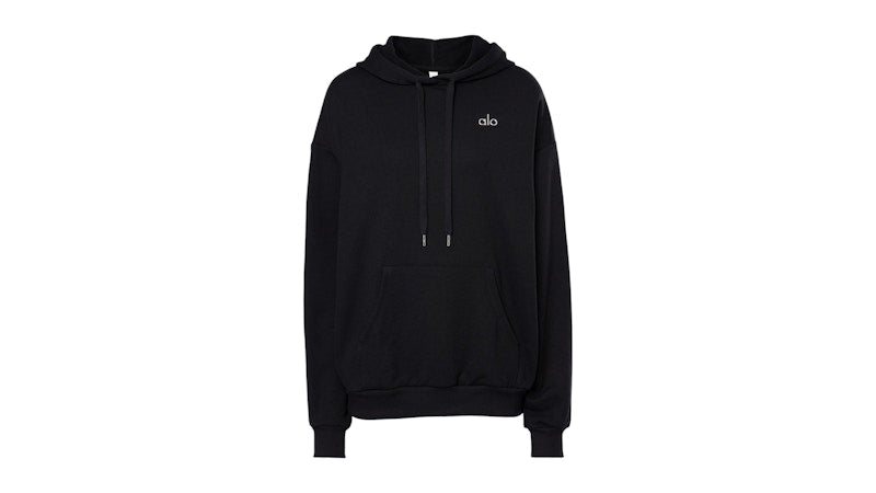 Alo Yoga Accolade Cotton-Blend Hoodie Black