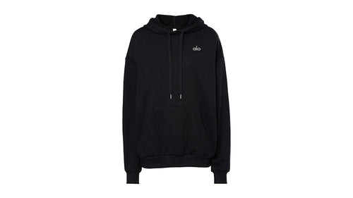 Alo Yoga Accolade Cotton-Blend Hoodie Black