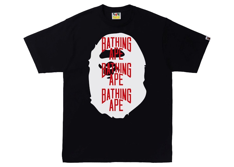 BAPE Ape Head Multi Print Tee (SS22) Black