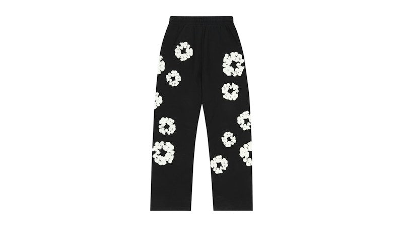 Denim Tears Cotton Wreath Baggy Sweatpants Black