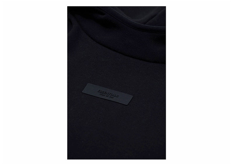 Fear of God Essentials Chest Logo Hoodie Jet Black/Jet Black