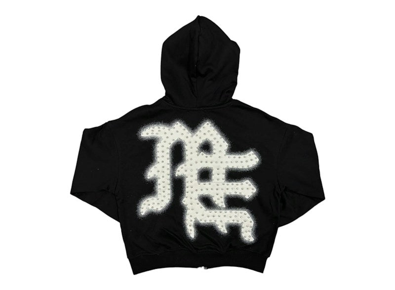 Mixed Emotions End Rhinestone Hoodie Black