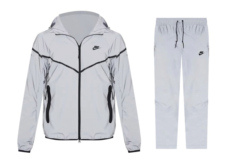 Nike Tech Woven Flash Jacket & Pant Set Reflect Silver/Black