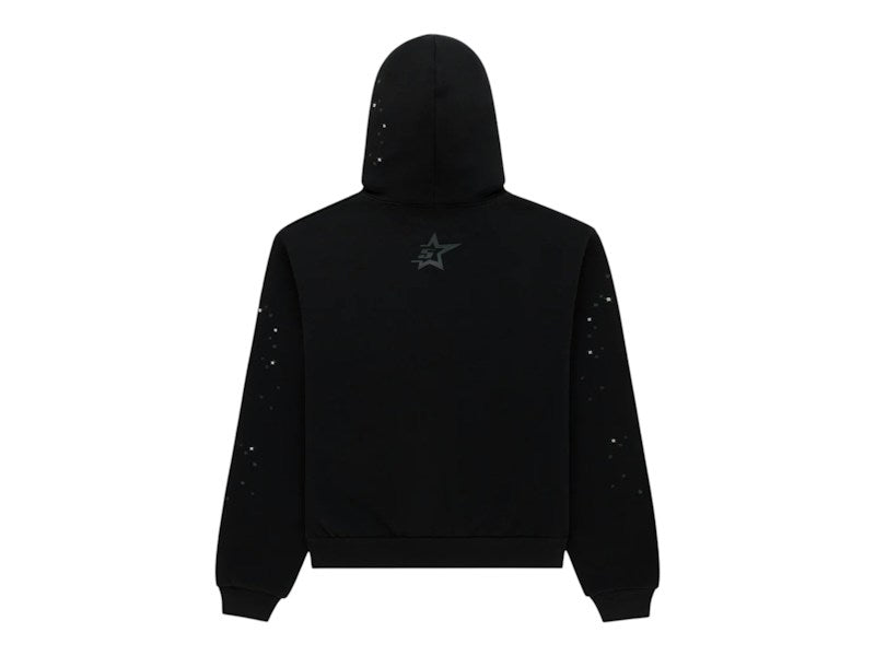 Sp5der Rhinestone Punk V2 Hoodie Black