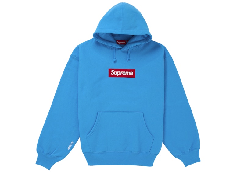 Supreme Box Logo Hooded Sweatshirt (FW25) Cyan