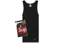 Supreme Hanes Tagless Tank Tops (3 Pack) Black