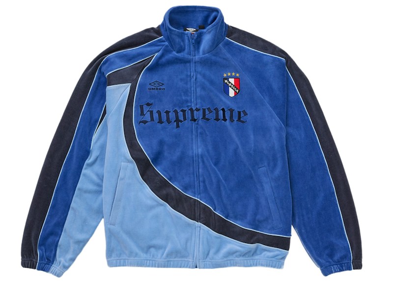 Supreme Umbro Velour Track Jacket Blue