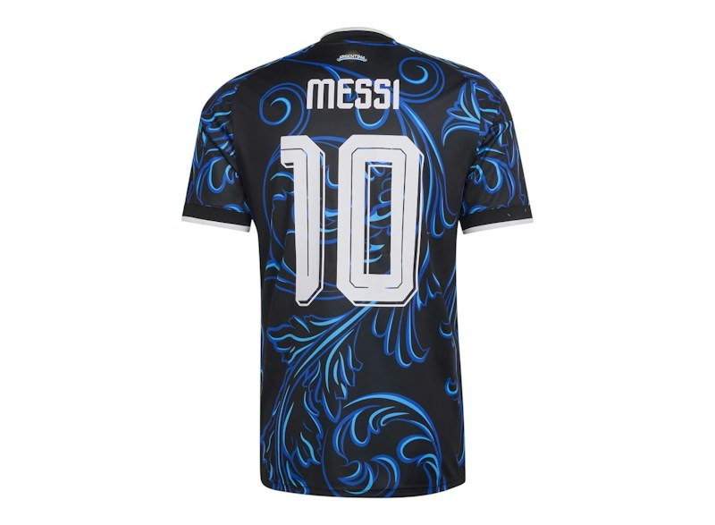 adidas Argentina 26 Away Messi Jersey Black/Lucid Blue/Blue Burst
