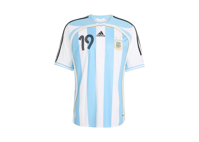adidas Argentina Home 2006 Messi Jersey White/Clear Blue