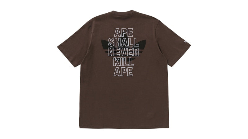 adidas x BAPE Ape Head Tee Brown