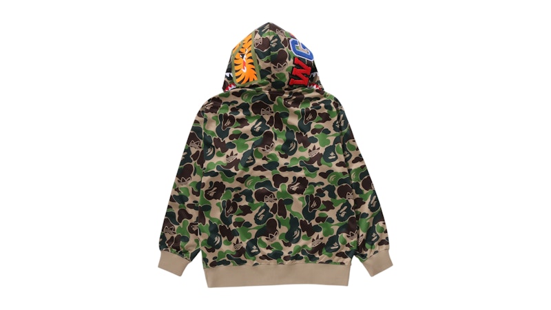 adidas x BAPE Relaxed Fit Track Camo Shark Full Zip Hoodie Green