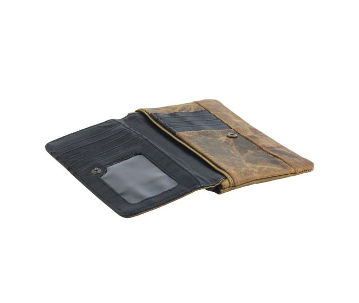 Oak Fire Leather and Hairon Wallet